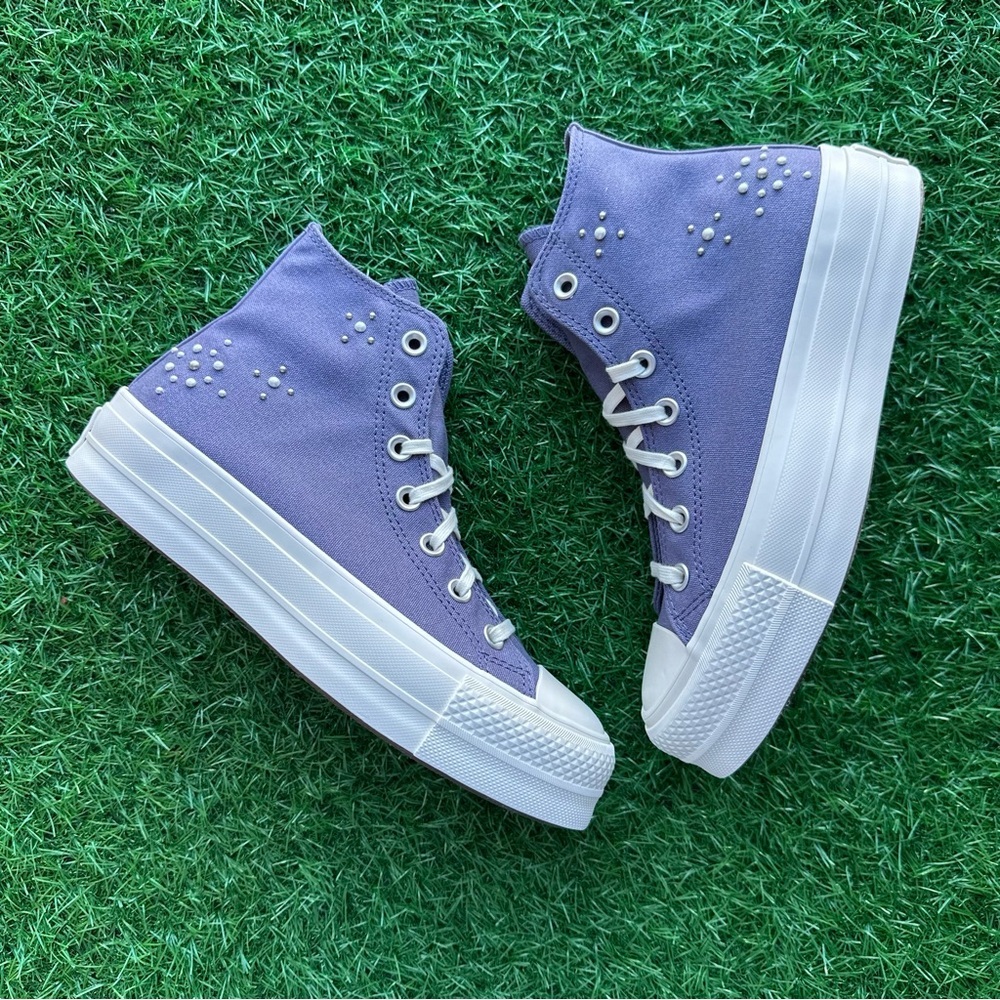 🎁Converse Chuck Taylor All Star Ctas Lift Hi Lavender Ash - Picture 10 of 12